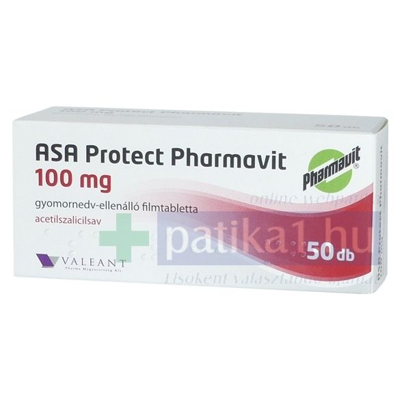 ASA Protect Pharmavit 100 mg gyomornedv-ellenálló filmtabletta ASA EP 50 db