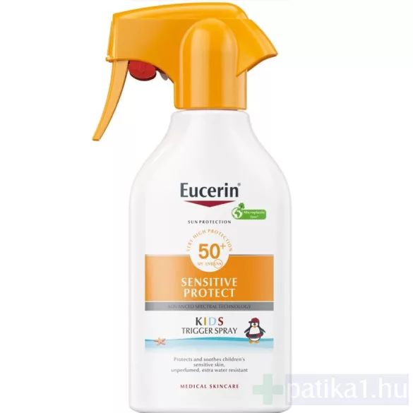 Eucerin Sun Sensitive Protect gyermek napozó spray FF50+ 250 ml - NAGY KISZERELÉS