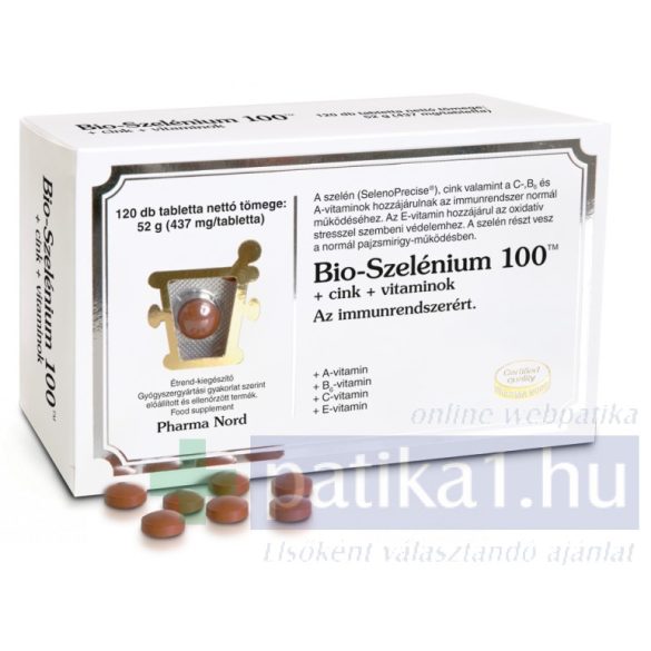 Bio-Szelénium 100+cink+vitaminok tabletta 120 db