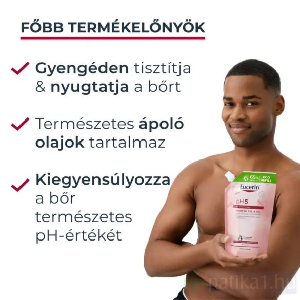 Eucerin pH5 Olajtusfürdő gél öko utántöltő 400 ml