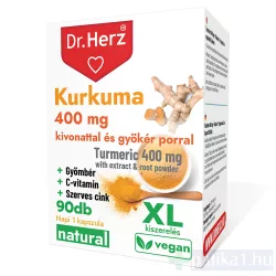 Dr. Herz Kurkuma + Gyömbér + C-vitamin XL Kapszula 90x