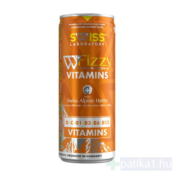 SWISS Laboratory Fizzy C+D vitamin tartalmú vitaminital mangós 250 ml