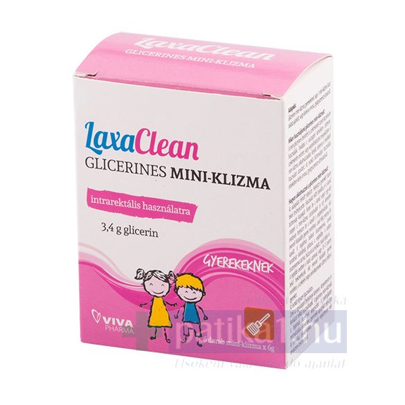 LaxaClean glicerines mini klizma gyerekeknek 6x6g