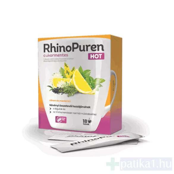 RhinoPuren HOT cukormentes étrendkiegészítő italpor 18x