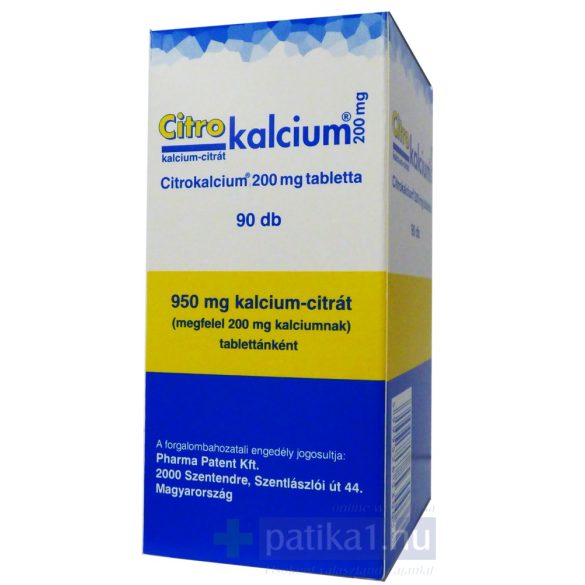 Citrokalcium 200 mg 90 db