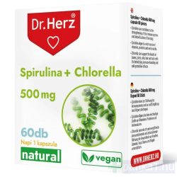 Dr. Herz Spirulina + Chlorella 500 mg kapszula 60x