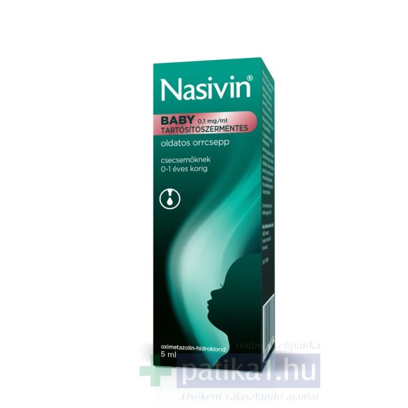 Nasivin Baby 0,1 mg/ml tartósítószer mentes oldatos orrcsepp 5 ml