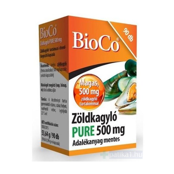 BioCo Zöldkagyló PURE 500 mg kapszula 90x