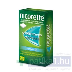 Nicorette Icy White gum 4 mg 30 db nikotinos rágó