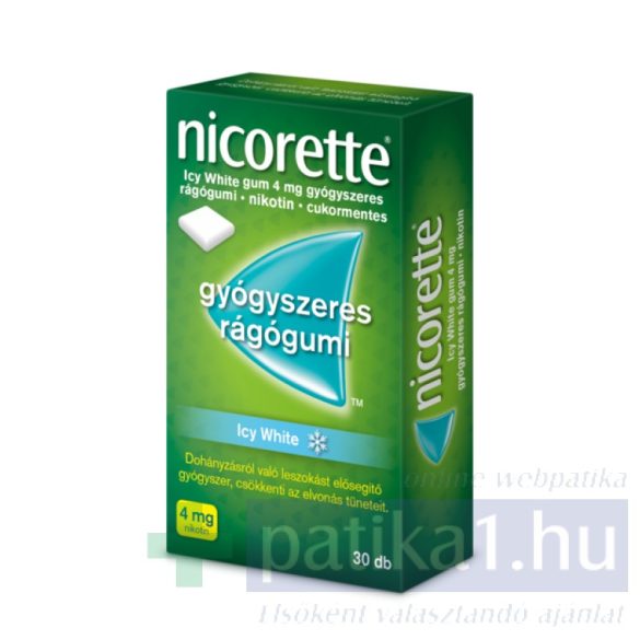 Nicorette Icy White gum 4 mg 30x nikotinos rágó