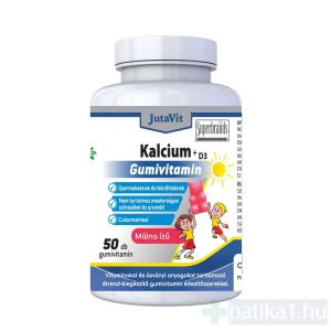 Jutavit Kalcium + D3 gumivitamin málna 50x