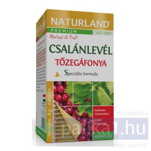 Naturland Prémium Csalánlevél-tőzegáfonya filteres tea 20 db