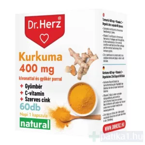 Dr. Herz Kurkuma + C-vitamin + szerves Cink kapszula 60x