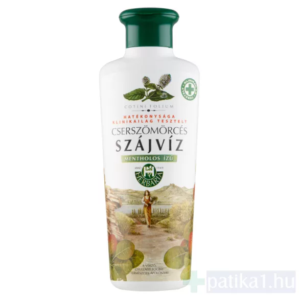 Cserszömörcés szájvíz mentolos kupakos 250 ml