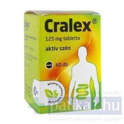 Cralex 125 mg tabletta 60 db (Carbo activatus/aktív szén)