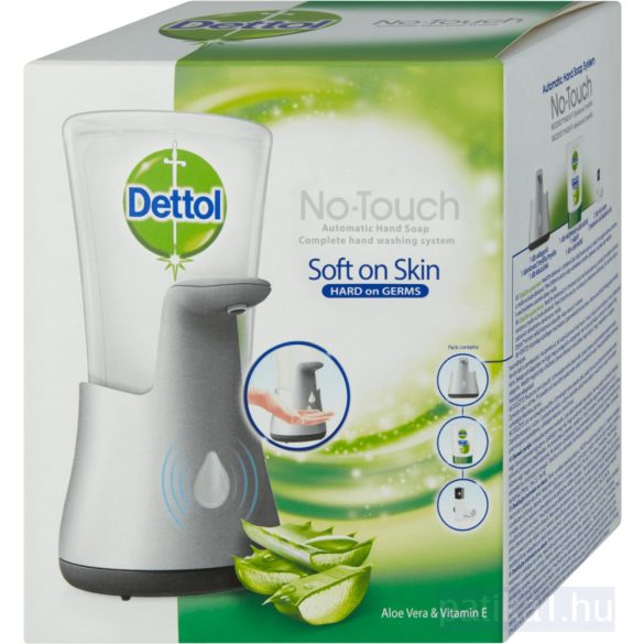 Dettol érintés nélküli kézmosó készülék + Aloe Vera szappan 250 ml csomag