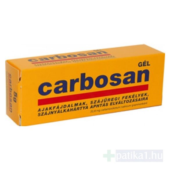 Carbosan szájnyálkahártyán alkalmazott gél 5 g 