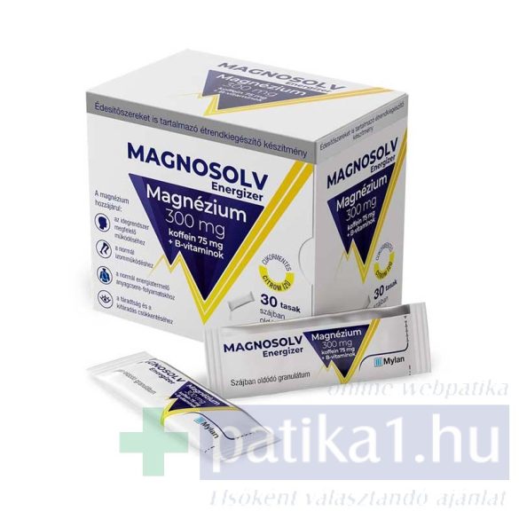 Magnosolv Energizer 300 mg granulátum citrom ízű 30 db