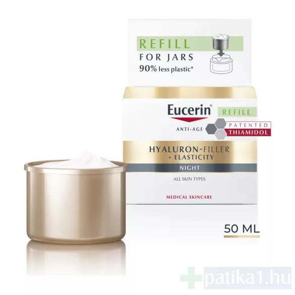 Eucerin Hyaluron-Filler + Elasticity éjszakai krém öko utántöltő kiszerelés 50 ml