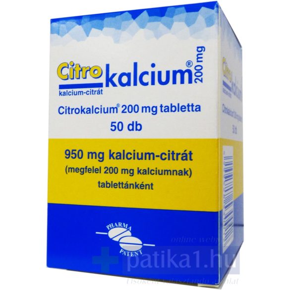 Citrokalcium 200 mg 50 db