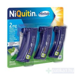 Niquitin Minitab 2 mg préselt szopogató tabletta 3x20x