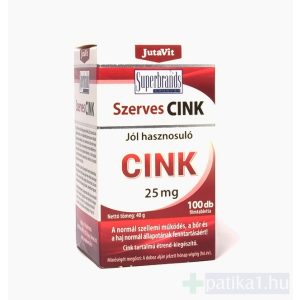 Jutavit szerves Cink 25 mg tabletta 100x