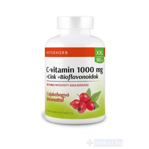 INTERHERB XXL C-vitamin Retard1000 mg + Cink + Bioflavonoidok 90x