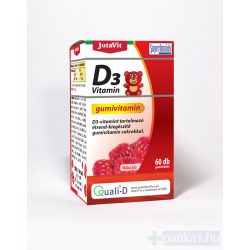 JutaVit D3-vitamin Gumivitamin málna ízű 60x