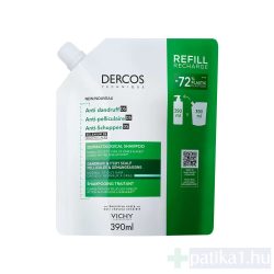   Vichy sampon Dercos korpásodás ellen zsíros hajra 390 ml utántöltő kiszerelés