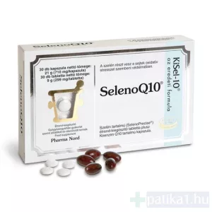 SelenoQ10 Szelén tabletta + Koenzin Q10 kapszula 30x + 30x PharmaNord