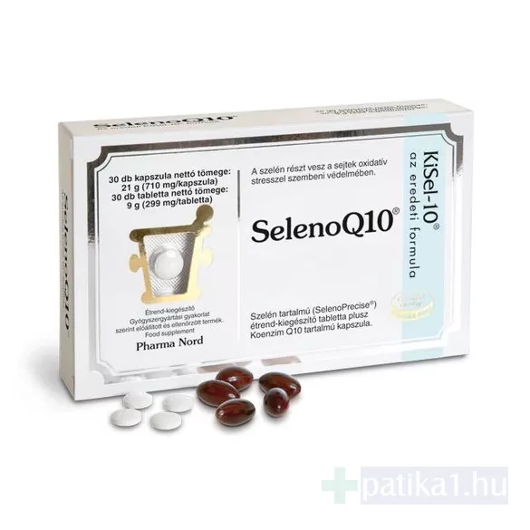 SelenoQ10 Szelén tabletta + Koenzin Q10 kapszula 30x + 30x PharmaNord