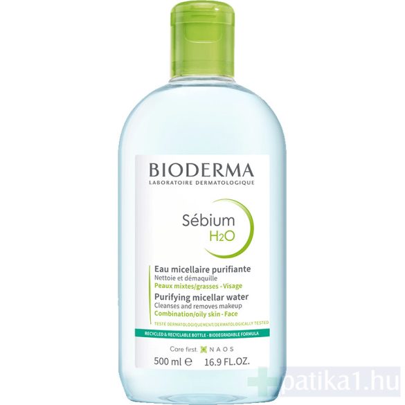 Bioderma Sébium H2O arc- és sminklemosó 500 ml