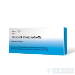 Zinkorot 25 mg tabletta 20 db