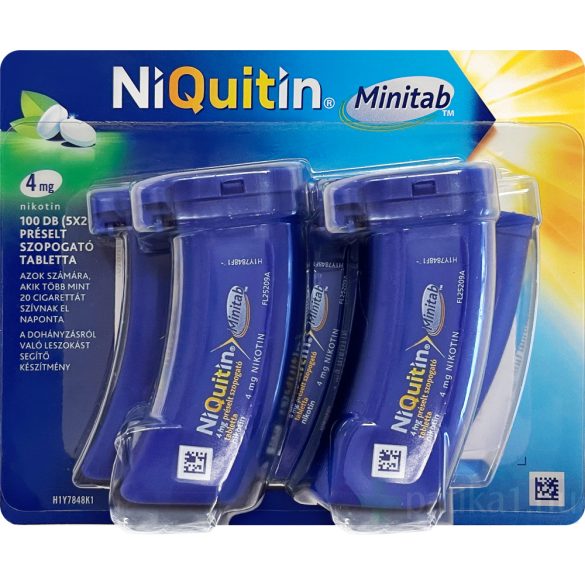 Niquitin Minitab 4 mg préselt szopogató tabletta 5 x 20 db