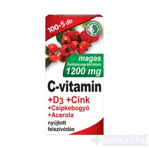 Dr. Chen 1200 mg C-vitamin D3 Cink Csipke Acerola filmtabletta 105 db