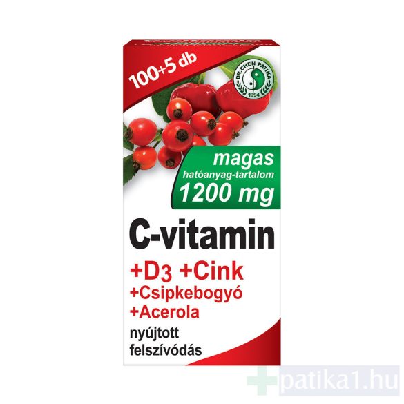 Dr. Chen 1200 mg C-vitamin D3 Cink Csipke Acerola filmtabletta 105 db