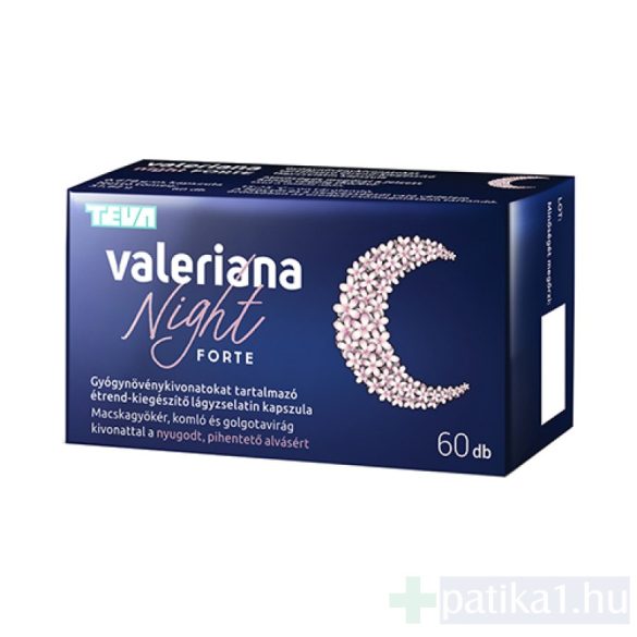 Valeriana Night forte étrendkiegészítő kapszula 60x