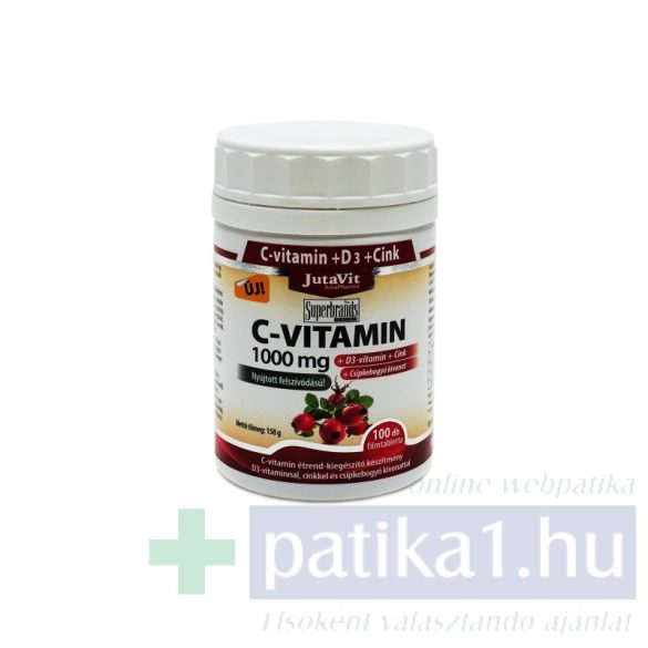 Jutavit C-vitamin 1000 mg + D3 + cink +csipke retard tabletta 100x